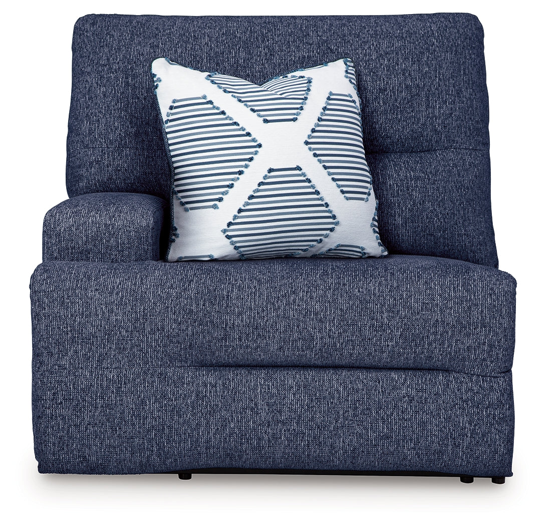 Acklen Place Navy Performance Fabric,Next-Gen Nuvella™ 6-Piece Power Reclining Sectional