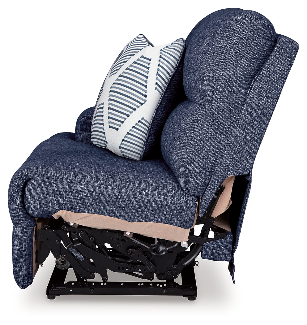 Acklen Place Navy Performance Fabric,Next-Gen Nuvella™ 6-Piece Power Reclining Sectional