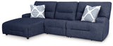 Acklen Place Navy 3-Piece Power Reclining Sectional