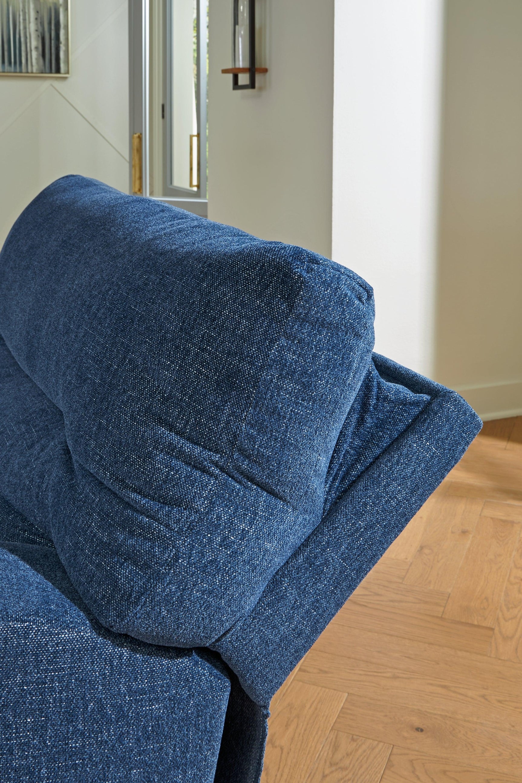 Acklen Place Navy Performance Fabric,Next-Gen Nuvella™ 5-Piece Power Reclining Sectional
