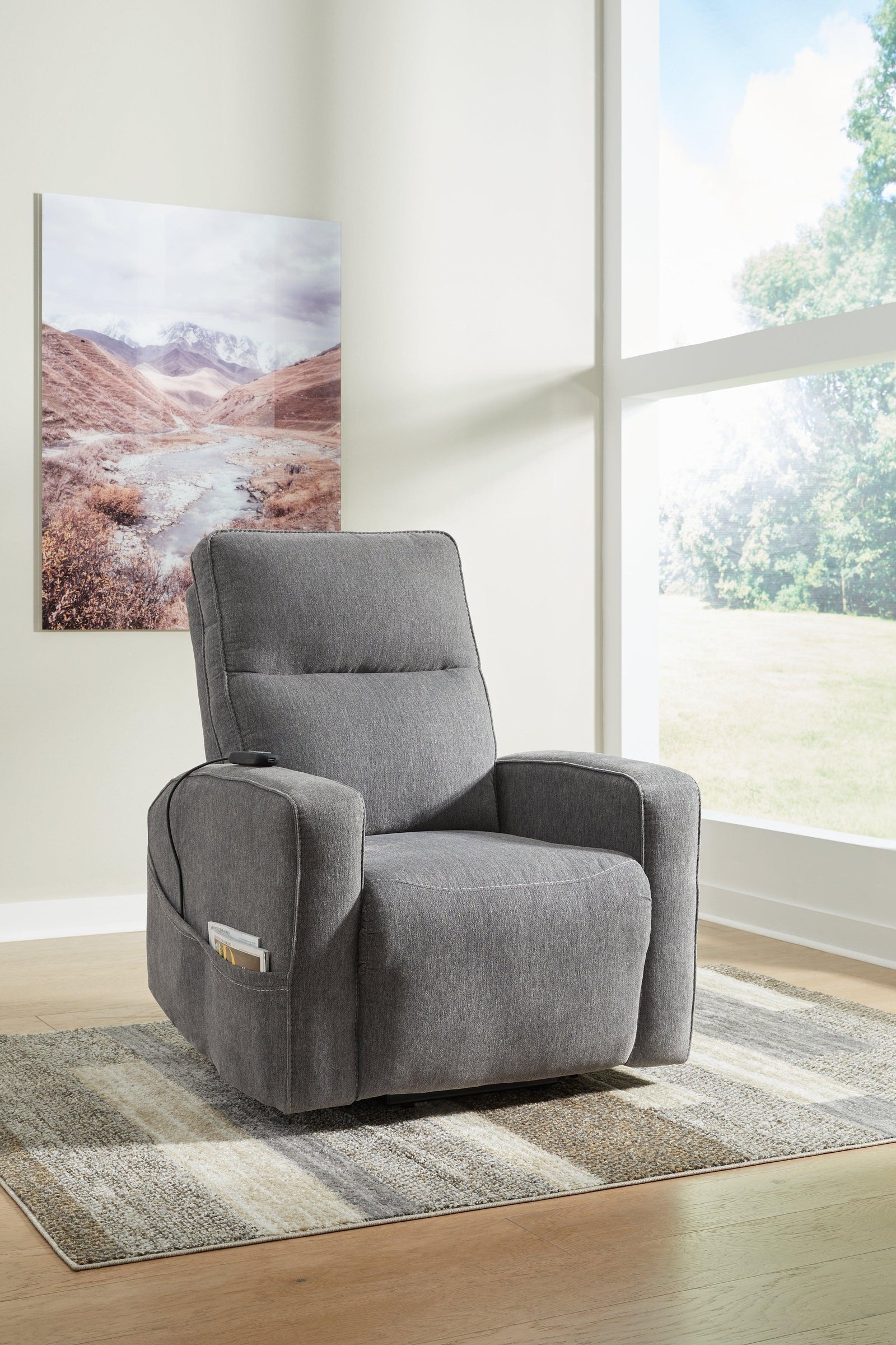 Starganza Gray Performance Fabric,Next-Gen Nuvella™ Power Lift Recliner