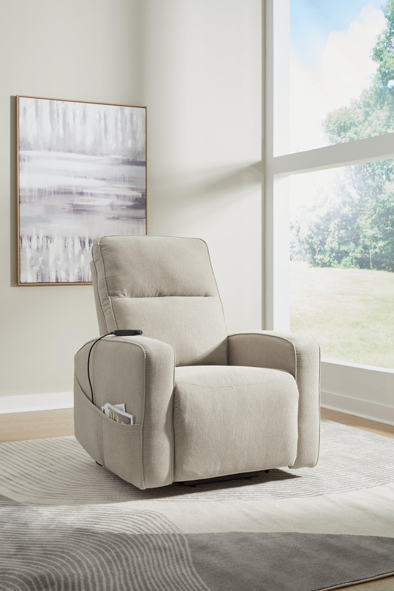 Starganza Smoke Performance Fabric,Next-Gen Nuvella™ Power Lift Recliner