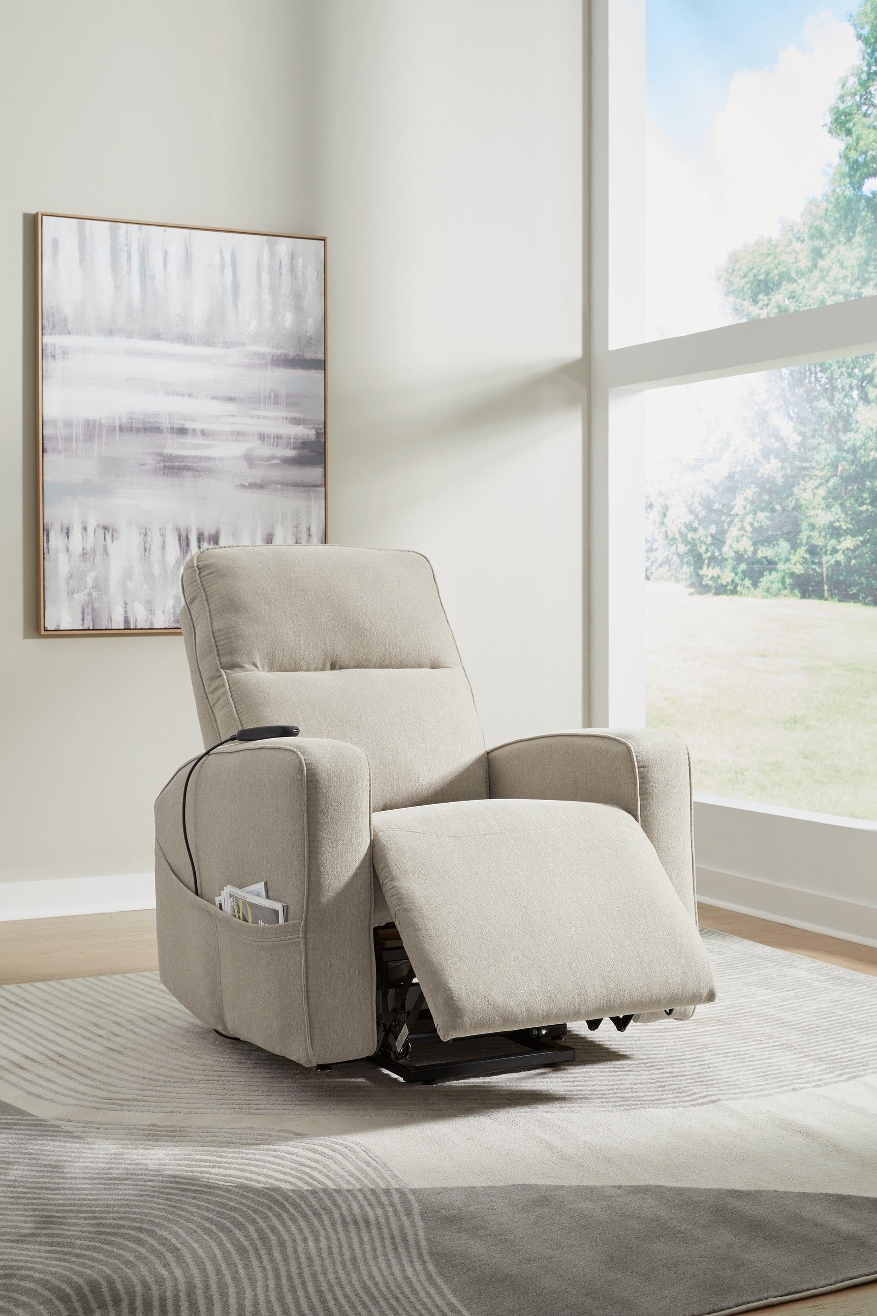 Starganza Smoke Performance Fabric,Next-Gen Nuvella™ Power Lift Recliner