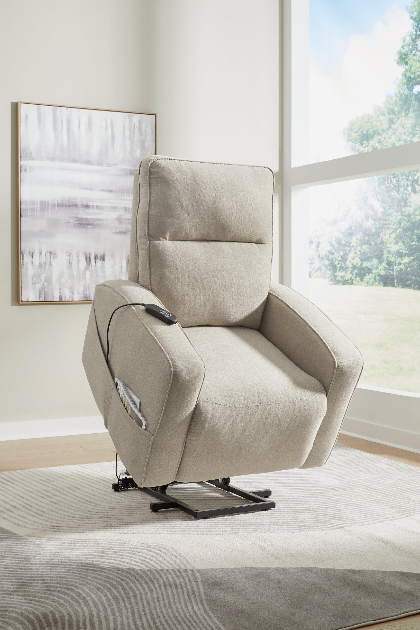 Starganza Smoke Performance Fabric,Next-Gen Nuvella™ Power Lift Recliner
