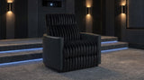 Madden Corduroy Upholstered Track Arm Manual Recliner Black — product image 2
