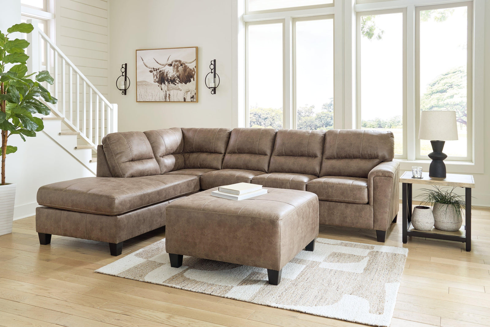 Navi Fossil 2-Piece Sectional With Ottoman