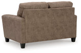 Navi Fossil Faux Leather Loveseat - Ella Furniture