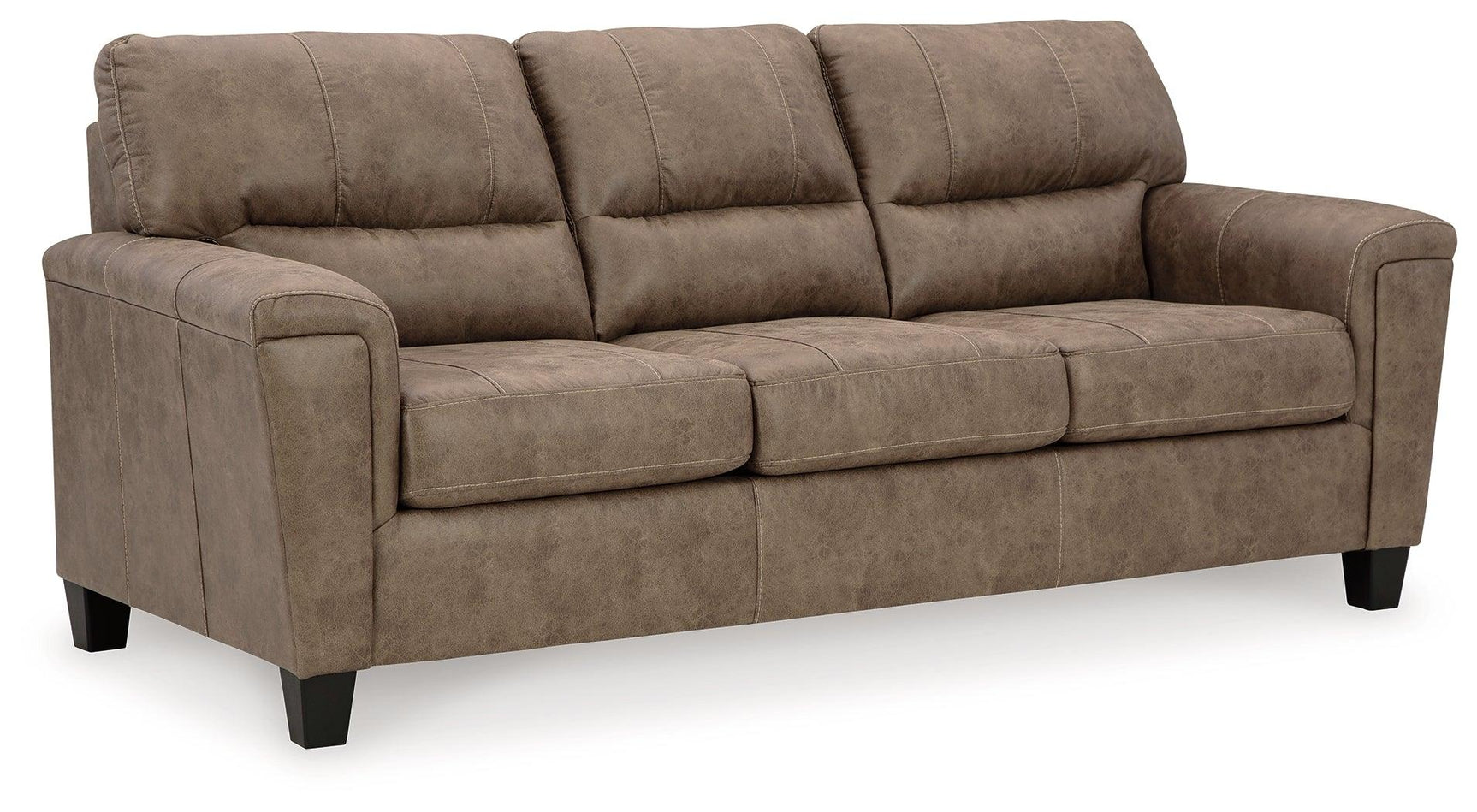 Navi Fossil Faux Leather Queen Sofa Sleeper