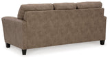 Navi Fossil Faux Leather Queen Sofa Sleeper