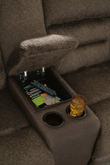 Dorman Chocolate Sofa and Loveseat