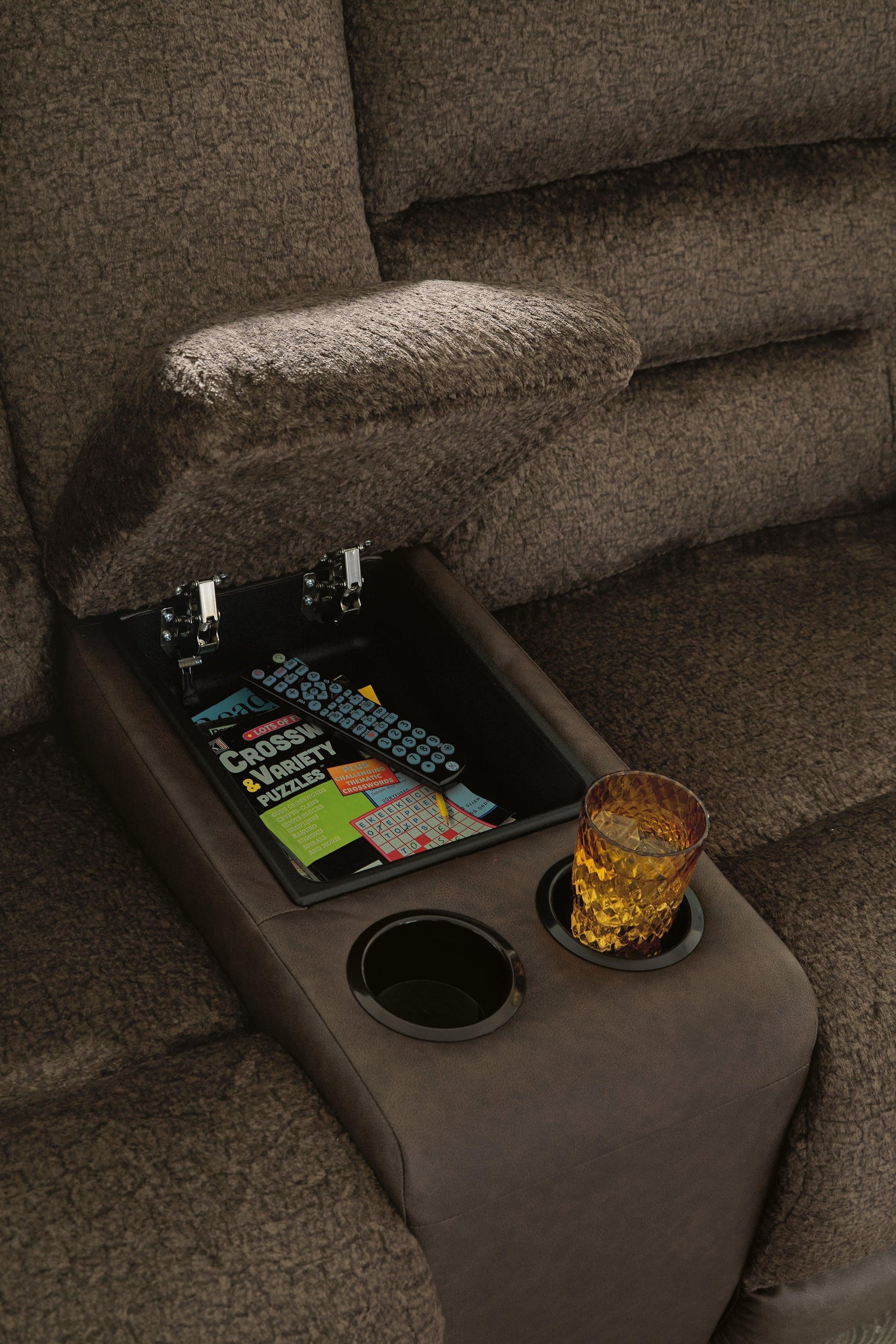 Dorman Chocolate Sofa, Loveseat and Recliner