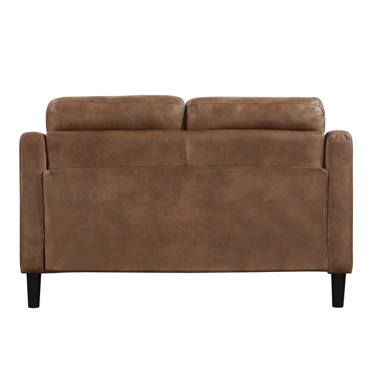 Mallory Brown Microfiber Loveseat