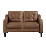 Mallory Brown Microfiber Loveseat