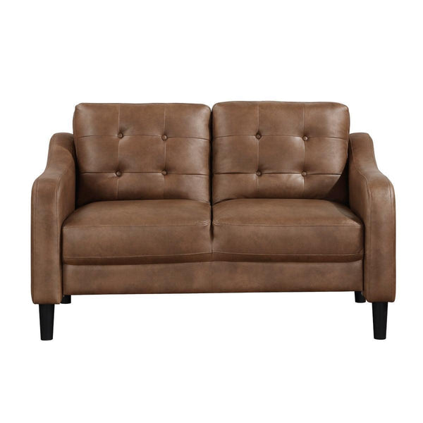 Mallory Brown Microfiber Loveseat