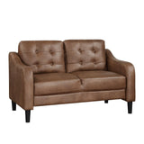Mallory Brown Microfiber Loveseat