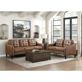 Mallory Brown Microfiber Loveseat