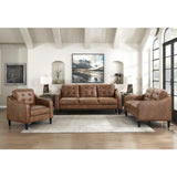 Mallory Brown Microfiber Loveseat