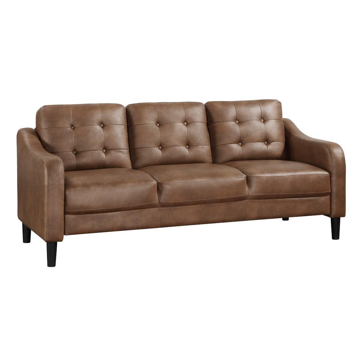 Mallory Brown Microfiber Sofa
