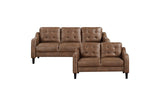Mallory Brown Microfiber Living Room Set