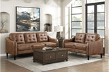 Mallory Brown Microfiber Living Room Set