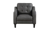 Mallory Gray Microfiber Living Room Set