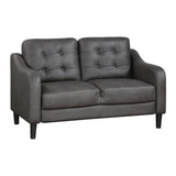 Mallory Gray Microfiber Loveseat