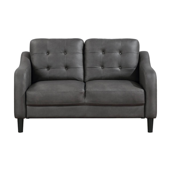 Mallory Gray Microfiber Loveseat