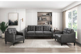 Mallory Gray Microfiber Living Room Set