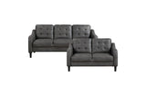 Mallory Gray Microfiber Living Room Set