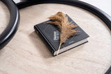 Romena Black Travertine 3-Piece Coffee Table Set
