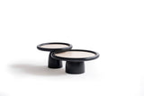Romena Black Travertine 3-Piece Coffee Table Set