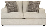 Soletren Stone Chenille Loveseat