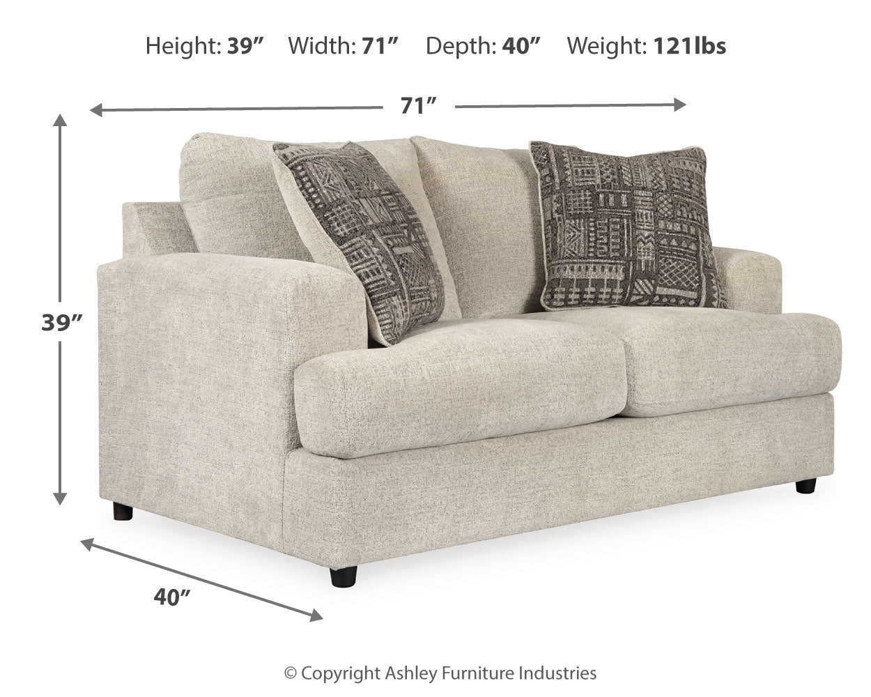 Soletren Stone Sofa, Loveseat, Chair and Ottoman