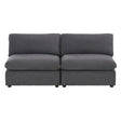 Gray Modern Traditional Transitional Solid Wood Fabric Upholstered Loveseat - Ella Furniture