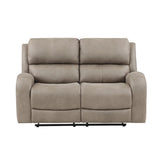 Pagosa Brown Microfiber Reclining Loveseat