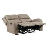 Pagosa Brown Microfiber Reclining Loveseat