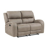 Pagosa Brown Microfiber Reclining Loveseat