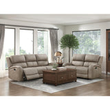 Pagosa Brown Microfiber Reclining Sofa