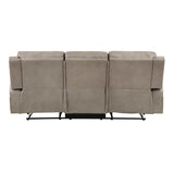 Pagosa Brown Microfiber Reclining Sofa