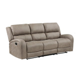 Pagosa Brown Microfiber Reclining Sofa