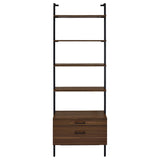 Owens 3-Piece 96-inch Wall Mounted Bookshelf Set Walnut