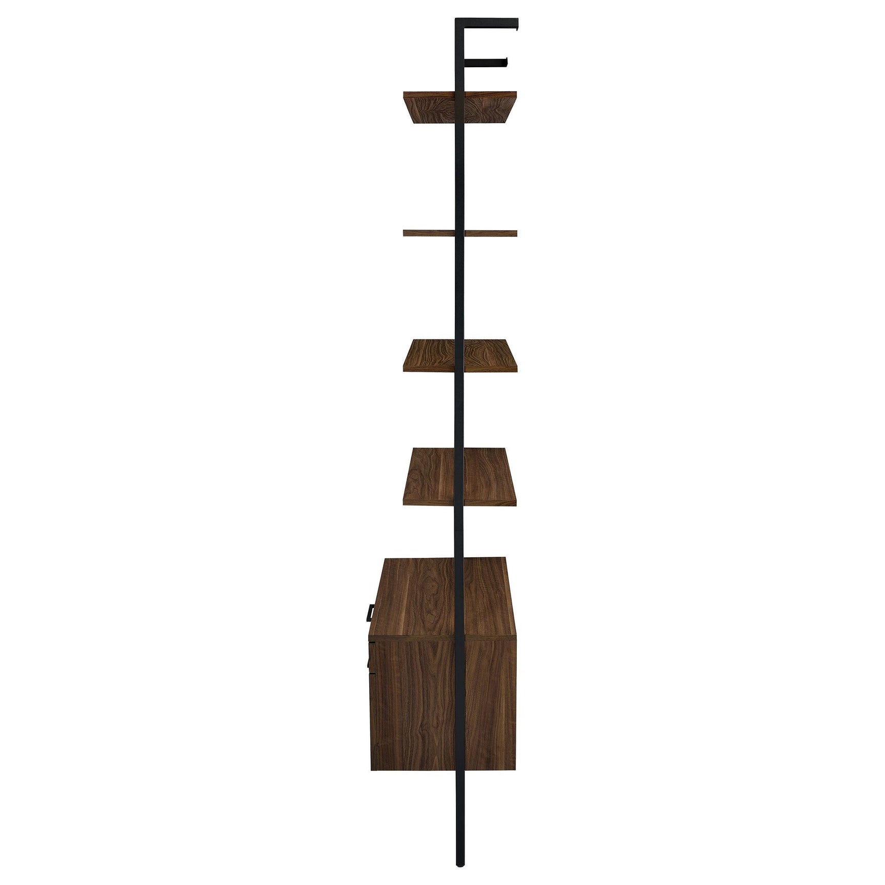 Owens 3-Piece 96-inch Wall Mounted Bookshelf Set Walnut