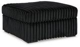 Midnight-Madness Onyx Velvet Oversized Accent Ottoman