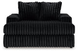 Midnight-Madness Onyx Velvet Oversized Chaise