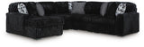 Midnight-Madness Onyx 6-Piece Sectional with Chaise