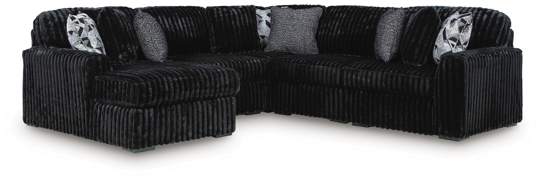 Midnight-Madness Onyx 6-Piece Sectional with Chaise