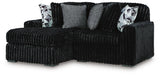 Midnight-Madness Onyx 2-Piece Sectional with Chaise