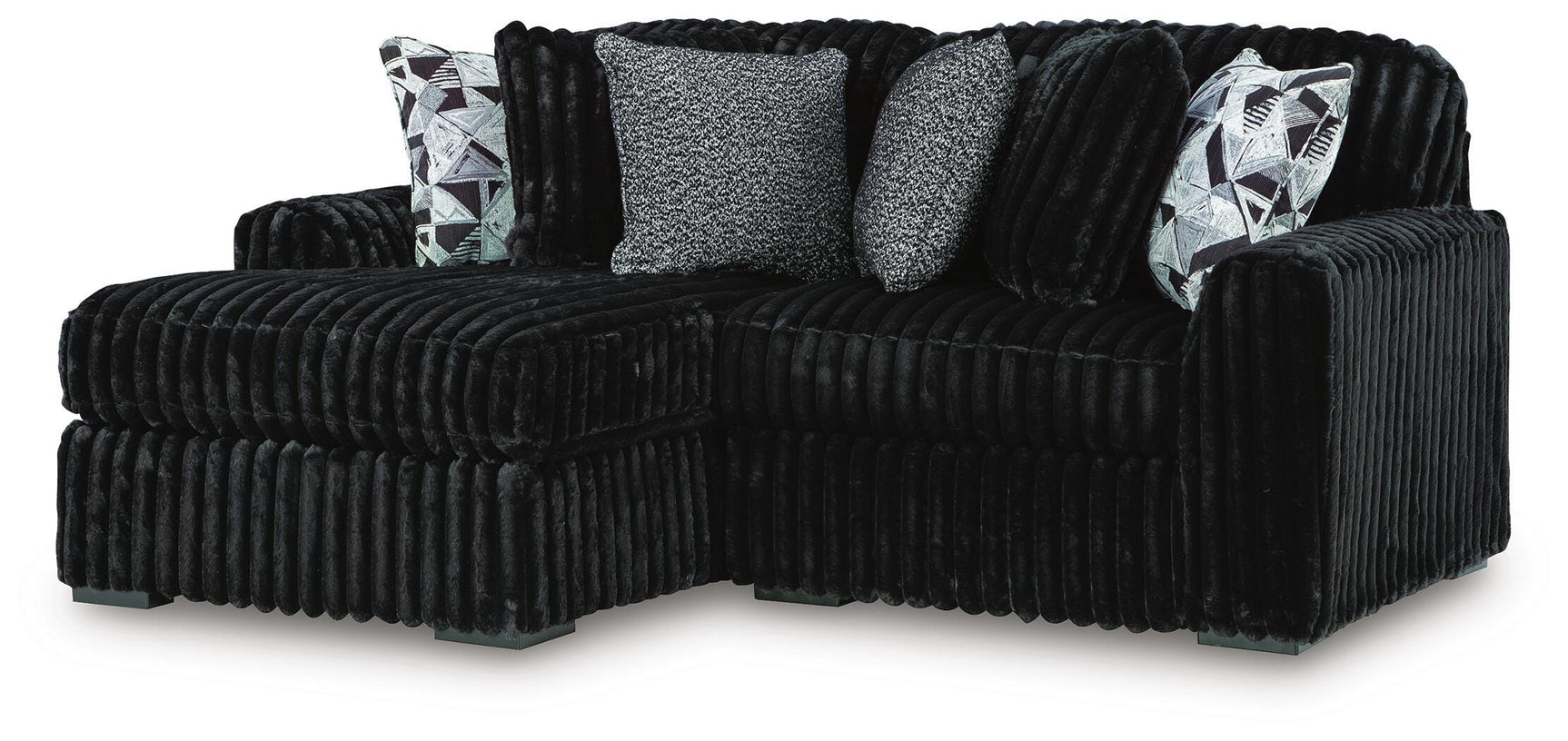 Midnight-Madness Onyx 2-Piece Sectional with Chaise