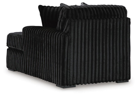 Midnight-Madness Onyx Velvet 3-Piece Sectional with Chaise view 6