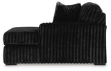 Midnight-Madness Onyx Velvet 3-Piece Sectional with Chaise view 5